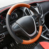 Four Seasons Genuine Leather Hand-stitched Car Adaptation Steering Wheel Cover for 38cm Steering Wheel