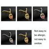 Skull Lips Tongue Pendant Single Row Necklace(Gold + Pink)