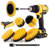8 In 1 Electric Drill Crevice Cleaning Brush Car Wash Tool Set, Size: A Model(Yellow)