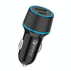 QIAKEY Dual Fast Charging Charger One To Two Cigarette Lighter, Size: TH229 95W(Black)