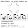 D Style Car Universal Anti-skid Steering Wheel Cover, Diameter: 38cm(Black)