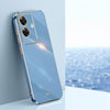 For Realme Note 60 4G XINLI Straight 6D Plating Gold Edge TPU Phone Case(Celestial Blue)