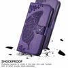 For Alcatel 1S 2021 Butterfly Love Flower Embossed Horizontal Flip Leather Case with Holder & Card Slots & Wallet & Lanyard(Dark Purple)