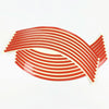 Motorcycle 18inch Wheel Stickers Modified Wheel Reflective Stickers(Red)