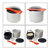 Kitchenware Microwave Oven Utensils Rrice Cooker Heating Steamer Pot Steamed Rice Box(Forest Green)