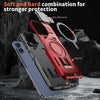 For Samsung Galaxy A06 5G Shield Frame Holder MagSafe Phone Case(Red)