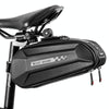 1.8L West Biking Cycling Tail Bag Bicycle Hard Shell Bag Quick Release Bracket Bag Silicone Non-Slip Large Capacity Tail Bag(Black)