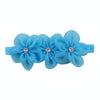 Ribbon Diamond Headband Newborn Hairband Girl Flower Head Children Hair Accessories(Blue)