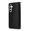 For Samsung Galaxy A35 Nine-card Slots Zipper Wallet Bag Leather Phone Case(Black)