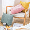 Home Wool Knitted Pillowcase, Colour: Lake Green, Size: 45 x 45 cm