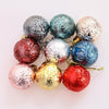 12pcs/pack 4cm Christmas Ball Special Shape + Glitter + Bright Set(Gold)