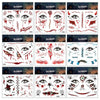 10pcs Halloween Scar Waterproof Tattoo Sticker Simulated Face Horror Stickers, Pattern: RM-039
