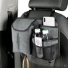 DE RAN FU Flip Fur Car Seat BackTissue Box Storage Hanging Bag With Hook(Grey)