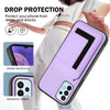 For Samsung Galaxy A32 4G CX01 Detachable Magsafe Magnetic Card Bag Phone Case(Light Purple)