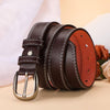 Dandali Ladies Microfiber Bottom Casual Buckle Belt Versatile Jeans Waistband, Length: 105cm(Coffee)