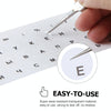 2pcs Round Transparent Keyboard Stickers Russian Key Protector (Black)