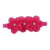 Ribbon Diamond Headband Newborn Hairband Girl Flower Head Children Hair Accessories(Rose Red)