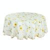 PEVA Oil&Water Resistant Coffee Table Tablecloth, Size: Round 183cm(Yellow Sunflower)