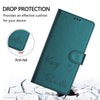 For Samsung Galaxy A16 4G Smile Embossing RFID Leather Phone Case(Peacock Green)