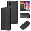 For Samsung Galaxy A70 Calf Texture Magnetic Horizontal Flip Leather Case with Holder & Card Slots & Wallet(Black)