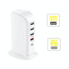 PD-36W PD3.0 + QC3.0 4-port USB Mobile Phone Charging Sailboat Multi Port Charger, UK Plug