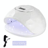 F6 UV LED Lamp Nail Dryer Dual hands Nail Lamp Curing UV Gel Nail Polish With Sensor & Timer & LCD Display(White EU)