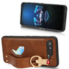 For Asus ROG Phone 5 ZS673KS Wristband Leather Back Phone Case(Brown)