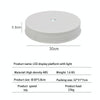 30cm Electric Rotating Turntable Display Stand  LED Light Video Shooting Props Turntable, Power Plug:220V UK Plug(White)