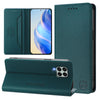 For Samsung Galaxy M33 5G Global RC01 Dual-Folded Magnetic Suction RFID Leather Phone Case(Dark Green)