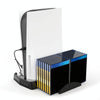 KJH P5-010-2 Multi-function Charging Cooling Fan Base with Storage Tray Bracket For PS5 De / UHD