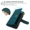 For Samsung Galaxy A56 5G YM016 Rhombic Zipper Card Wallet Leather Phone Case with Lanyard(Green)