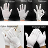 12 Pairs Pure Cotton Working Gloves, Medium Thick SizeXL