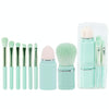 8-in-1 Square Makeup Brush Mini Portable Retractable Blush Brush Eye Shadow Brush Novice Makeup Set(Light Blue)