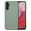 For Samsung Galaxy A14 5G Carbon Fiber Texture Leather Back Cover Phone Case(Green)