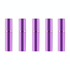 Portable Mini Refillable Glass Perfume Fine Mist Atomizers with Metallic Exterior, 5ml (Purple)