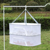 50 x 70cm  Foldable Drying Fishing Vegetables Fish Net Hanging Clothes Drying Storage Shelf, Spec: 2 Layers