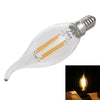 C35 E14 4W 4 LEDs 300 LM 3000K Dimmable Retro LED Filament Light Bulb Energy Saving Light, AC 220V(Warm White)