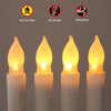 LED Electronic Candle Lights Flameless Long Rod Christmas Candle, Spec:Flashing Yellow Light-Pink