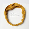 Women Temperament Knitting Cross Shape Hair Band(Yellow)