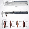 36-Tooth Bi-Directional Ratcheting Screwdriver Set With 4 Double-Ended Bits(Gray)