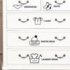 4pcs Small Closet Logo Sticker Removable Personalized Clothes Organizer Banner Sticker