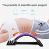 Lumbar Traction Stretching Device Posture Corrector Waist Support Spine Pain Relief Back Massage Stretcher(Black+green)