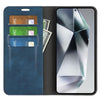 or Samsung Galaxy S25 Ultra 5G Retro-skin Magnetic Suction Leather Phone Case(Dark Blue)