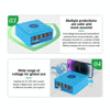 RELIFE RL-304R 5-Port 260W GaN Smart USB Fast Charger With 15W Wireless Chargind LCD Display(US Plug)