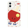 For iPhone 12 Skin Feeling Jelly TPU Hybrid PC Phone Case(Spin Table Tennis Beige)
