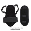 SULAITE Ski Thickening Outdoor Sports Spine Protection Detachable Fits The Human Body Thickening Protective Gear, Specification: S(Black)