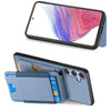 For Samsung Galaxy S25+ 5G Carbon Fiber Vertical Flip Wallet Stand Phone Case(Blue)