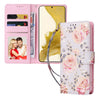 For Samsung Galaxy S23+ 5G Bronzing Painting RFID Leather Phone Case(Pastoral Rose)