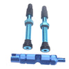 A5595 2 PCS 40mm Blue French Tubeless Valve Core with Blue Disassembly Tool for Road Bike
