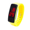 LED Digital Display Silicone Bracelet Children Electronic Watch(Yellow)